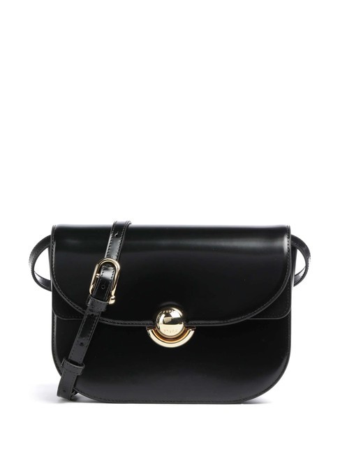 FURLA SFERA Borsa a tracolla in pelle con flap Nero - Borse Donna