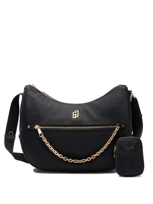 LIUJO ACHALA Borsa a spalla in nylon con pouch NERO - Borse Donna