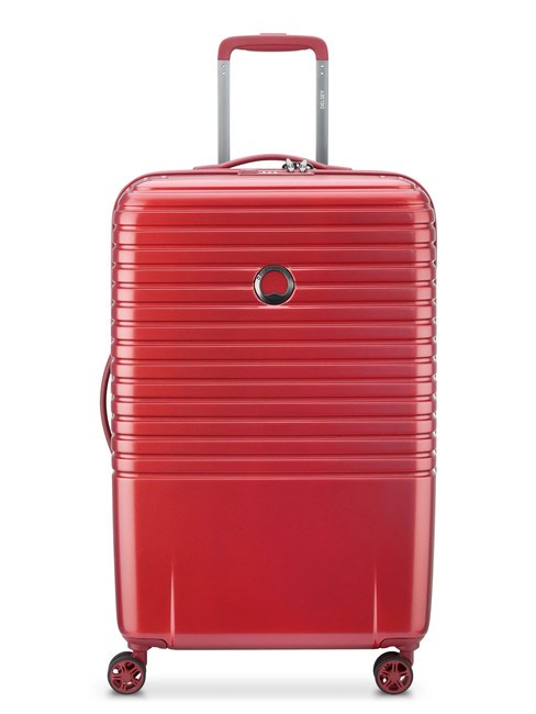 DELSEY CAUMARTIN PLUS  Trolley misura media con 4 doppie ruote rosso - Trolley Rigidi