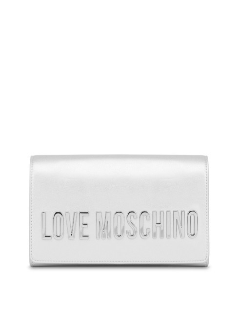 LOVE MOSCHINO BOLD LOVE Pochette con tracolla catena silver - Borse Donna