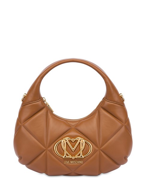 LOVE MOSCHINO GEOMETRIC Borsa a spalla con tracolla cammello - Borse Donna