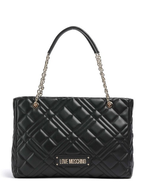 LOVE MOSCHINO QUILTED Borsa shopping manici catena Nero - Borse Donna