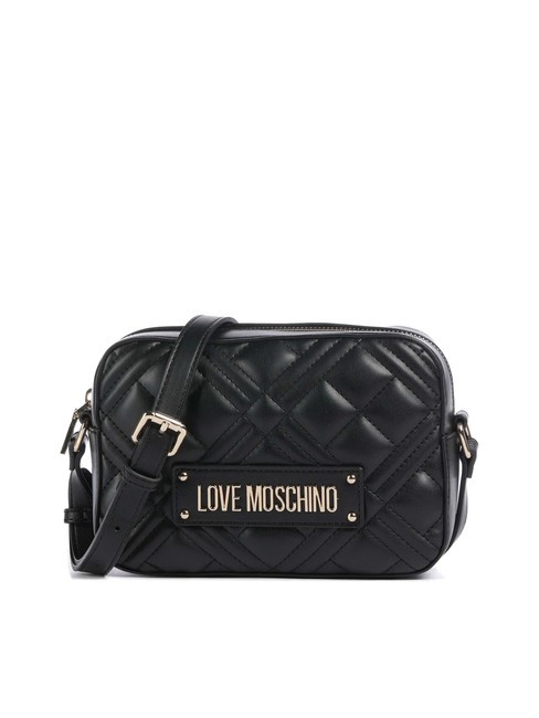 LOVE MOSCHINO QUILTED Borsa camera case con tracolla Nero - Borse Donna