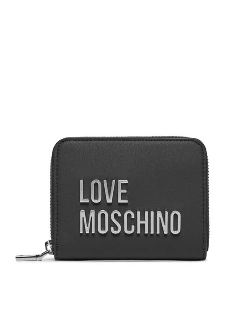 LOVE MOSCHINO BOLD LOVE Portafoglio medio zip around Nero/nero - Portafogli Donna