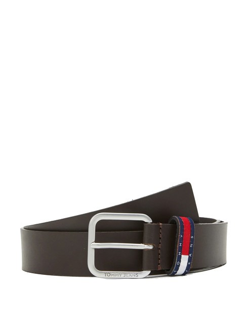 TOMMY HILFIGER TOMMY JEANS RYAN Cintura in pelle dark brown - Cinture