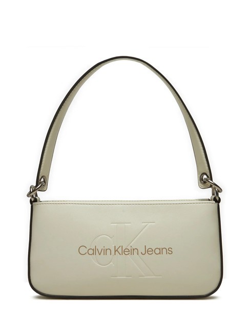 CALVIN KLEIN CK JEANS SCULPTED POUCH Borsetta a spalla tofu - Borse Donna