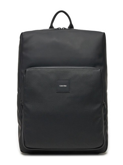 CALVIN KLEIN CK ESSENTIAL RUBBER Zaino porta pc 15.6" black rubberized - Zaini da lavoro porta PC