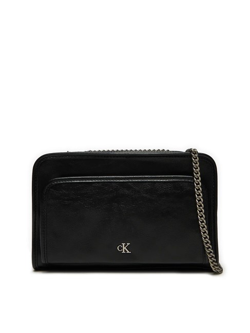 CALVIN KLEIN UTILITY Borsa piccola tracolla metallo pvh black - Borse Donna