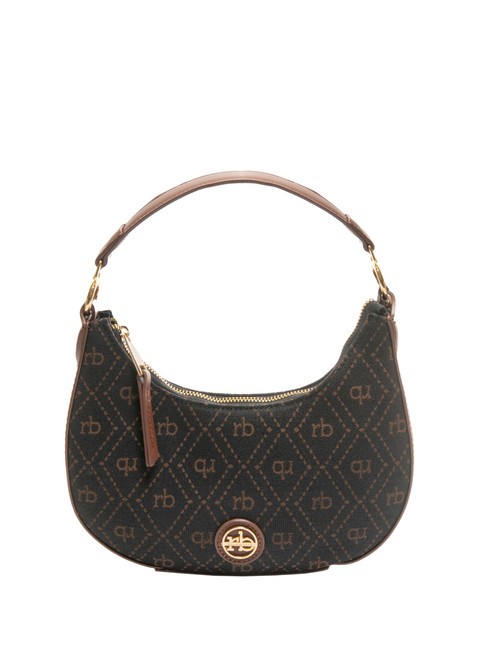 ROCCOBAROCCO FRIDA Borsa hobo in tessuto jacquard cioccolato - Borse Donna