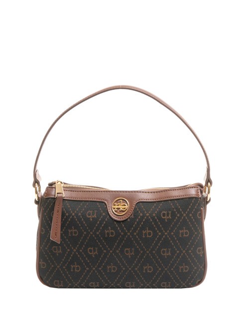 ROCCOBAROCCO FRIDA Borsa sottobraccio tessuto jacquard cioccolato - Borse Donna