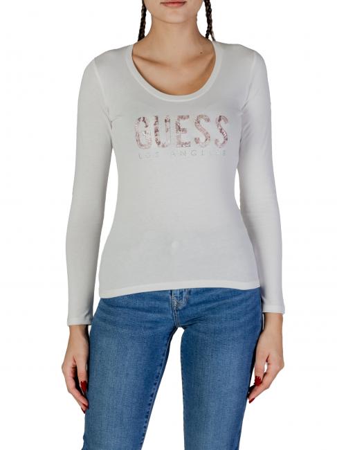 GUESS PYTHON T-Shirt in cotone cremwhi - T-shirt e Top Donna