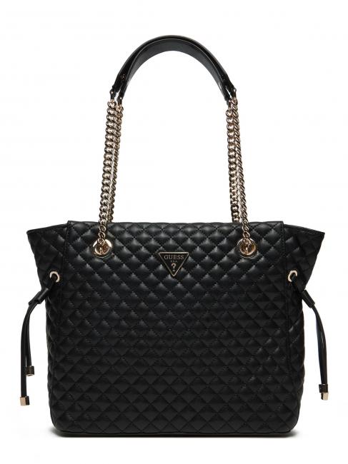 GUESS ECO RIANEE Borsa trapuntata a spalla NERO - Borse Donna