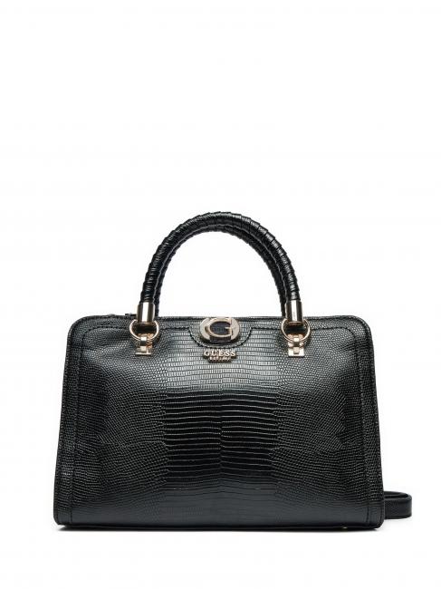 GUESS ORLINA Borsa a mano st lucertolina NERO - Borse Donna