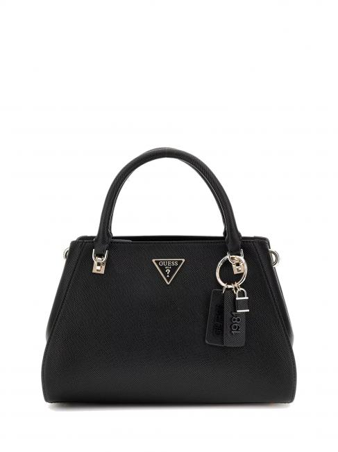 GUESS NOELLE Borsa a mano stampa saffiano NERO - Borse Donna