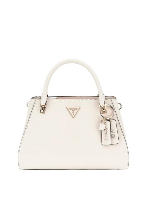 GUESS NOELLE Borsa a mano stampa saffiano bone - Borse Donna