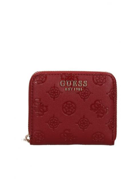 GUESS GERTY Portafoglio piccolo logo peony claret - Portafogli Donna