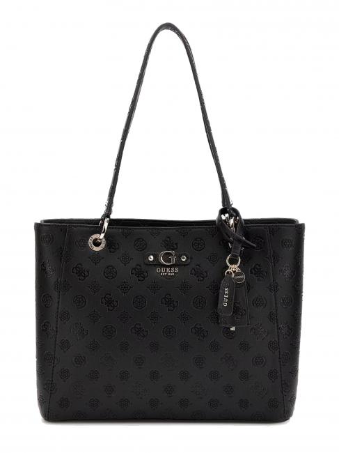 GUESS GERTY Borsa tote logo 4G peony NERO - Borse Donna