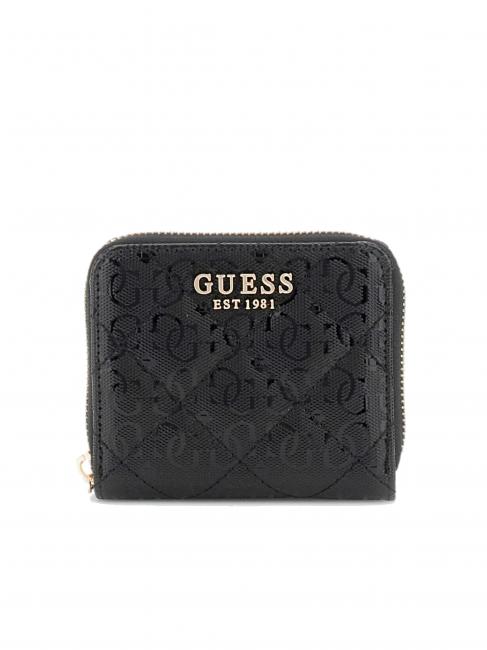 GUESS LAUREL Portafoglio piccolo trapuntato NERO - Portafogli Donna