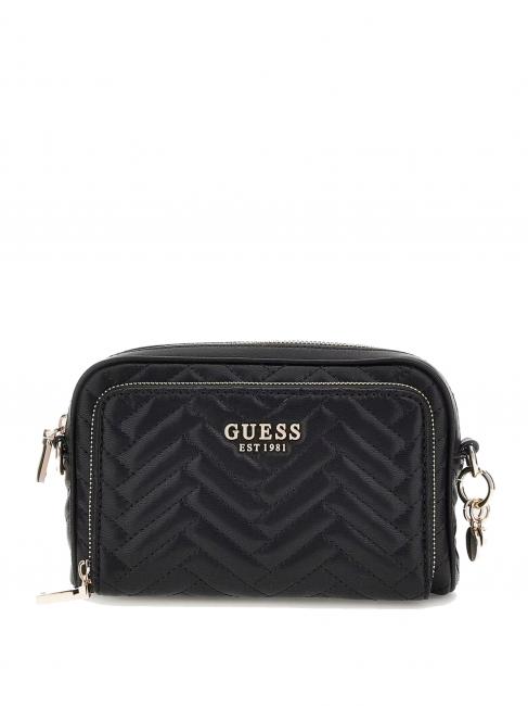 GUESS ANNING Borsa camera case trapuntata NERO - Borse Donna