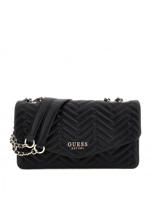 GUESS ANNING Borsa trapuntata convertible NERO - Borse Donna