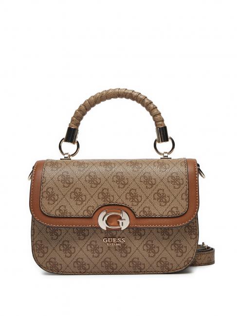 GUESS ORLINA Borsa piccola a mano con tracolla latte logo/brown - Borse Donna