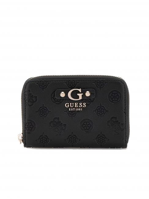 GUESS GERTY Portafoglio medio logo peony NERO - Portafogli Donna