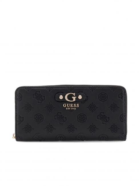 GUESS GERTY Portafoglio grande logo peony NERO - Portafogli Donna