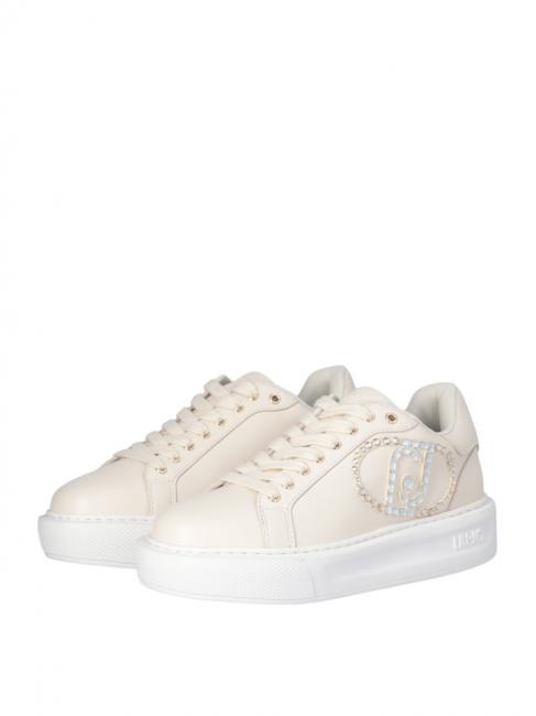 LIUJO KYLIE 32 Sneakers con logo gioiello ivory - Scarpe Donna