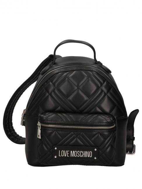 LOVE MOSCHINO QUILTED Zaino con tasca Nero/nero - Borse Donna