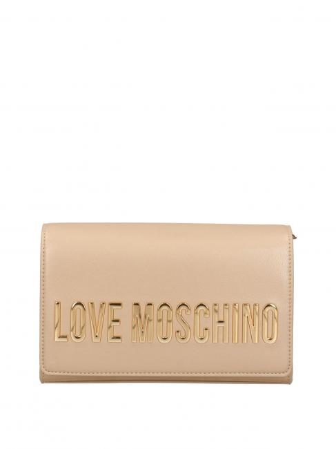 LOVE MOSCHINO BOLD LOVE Pochette con tracolla catena gold - Borse Donna