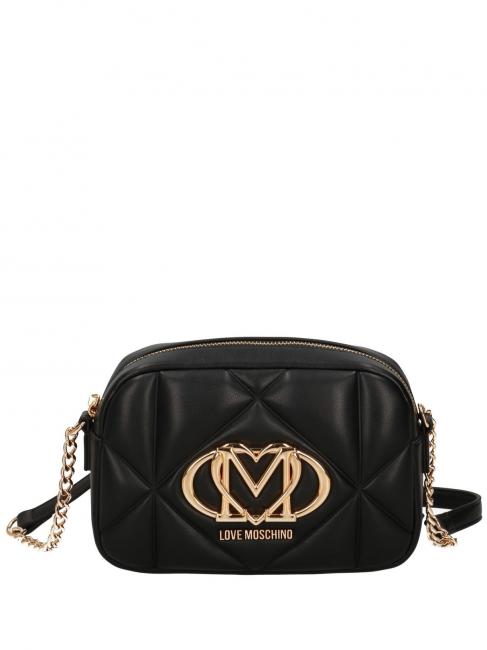 LOVE MOSCHINO GEOMETRIC QUILTED Mini Bag a tracolla Nero - Borse Donna