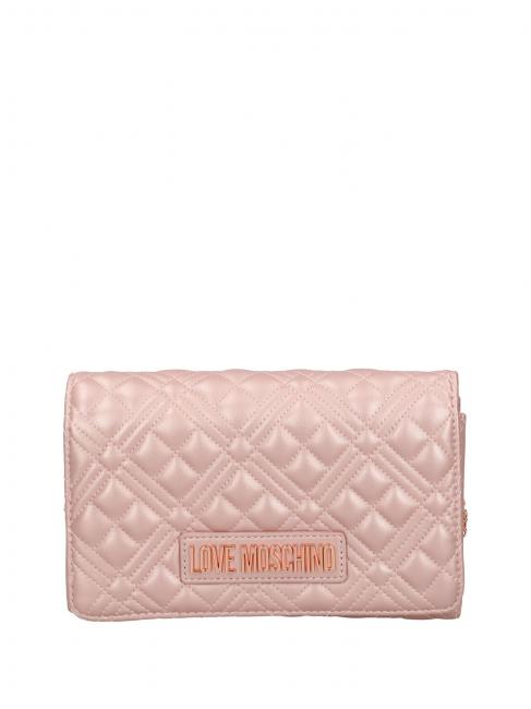 LOVE MOSCHINO QUILTED Pochette con tracolla catena powder - Borse Donna