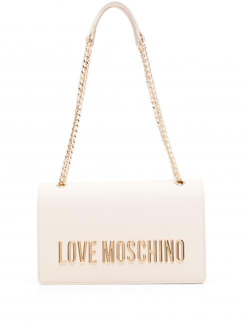 LOVE MOSCHINO LETTERING Borsa a spalla / a tracolla avorio - Borse Donna