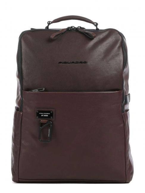 PIQUADRO HARPER Zaino in pelle porta pc 15.6" MORO - Zaini da lavoro porta PC