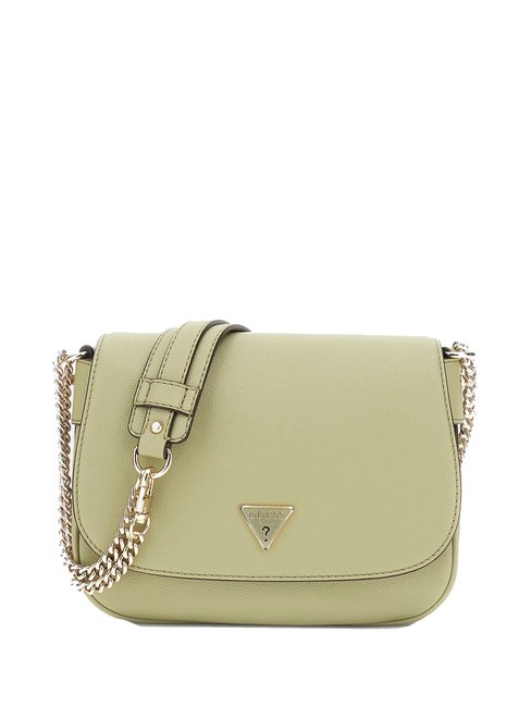 GUESS FEDORA Borsa a tracolla piccola con patta sage - Borse Donna