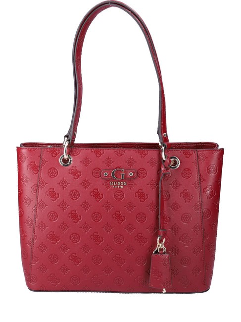 GUESS GERTY Borsa tote logo 4G peony claret - Borse Donna