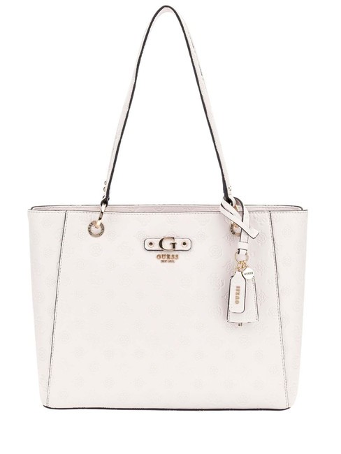 GUESS GERTY Borsa tote logo 4G peony OFFWHITE - Borse Donna