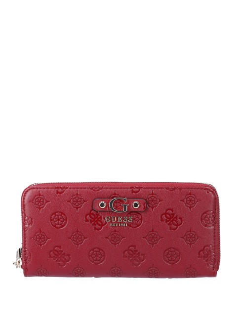 GUESS GERTY Portafoglio grande logo peony claret - Portafogli Donna