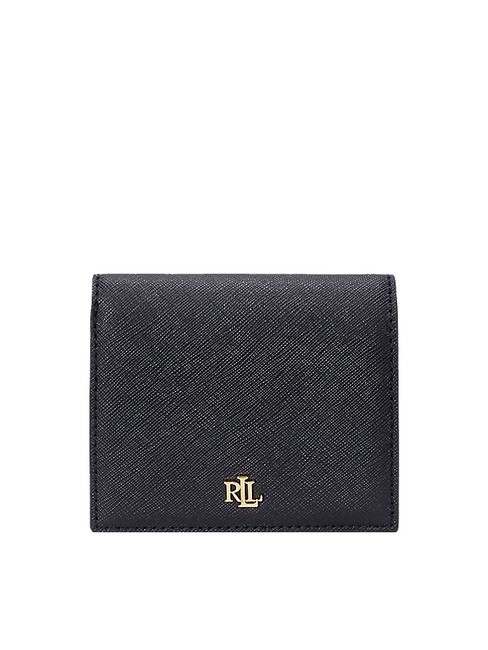 RALPH LAUREN COMPACT Portafoglio piccolo in pelle NERO - Portafogli Donna