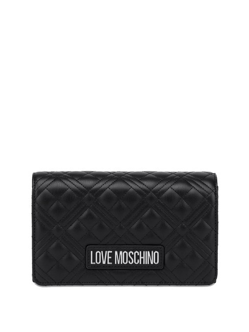 LOVE MOSCHINO QUILTED Borsa con flap a tracolla Nero/nero - Borse Donna