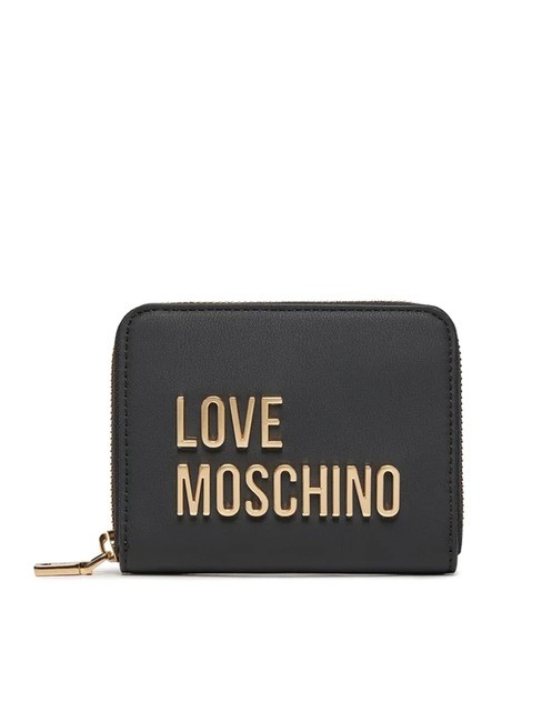 LOVE MOSCHINO BOLD LOVE Portafoglio medio zip around Nero - Portafogli Donna