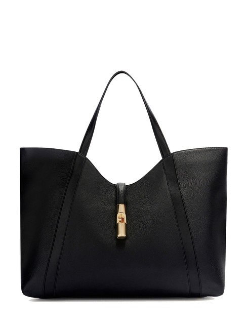 FURLA GOCCIA Borsa shopper grande in pelle Nero - Borse Donna