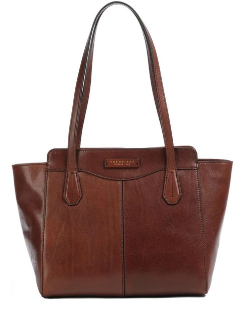 THE BRIDGE GLORIA  Shopping Bag in pelle MARRONE - Borse Donna