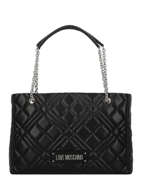 LOVE MOSCHINO QUILTED Borsa shopping manici catena Nero/nero - Borse Donna