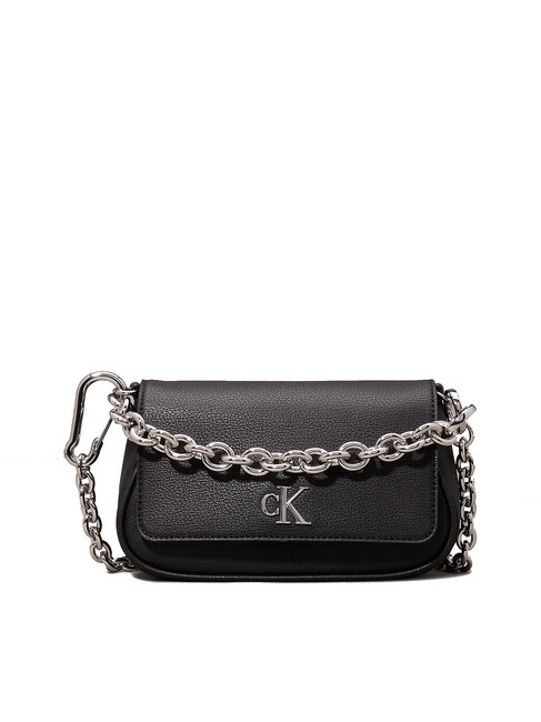 CALVIN KLEIN MINIMAL MONOGRAM Borsa mini a spalla pvh black - Borse Donna