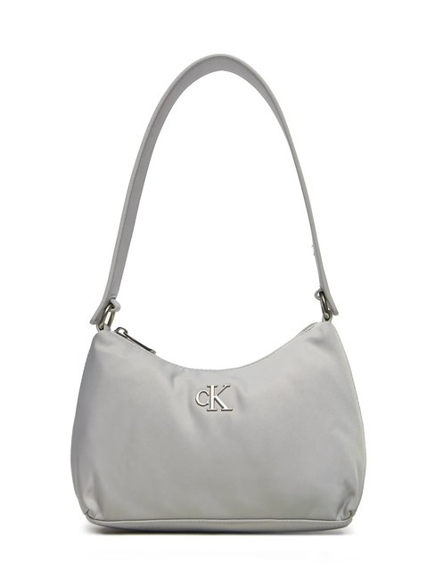 CALVIN KLEIN SLEEK NYLON Borsa sacca a spalla mirage gray - Borse Donna