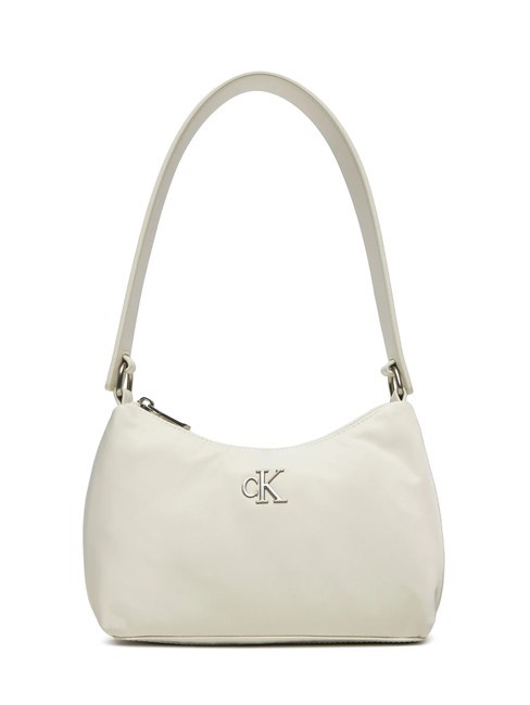 CALVIN KLEIN SLEEK NYLON Borsa sacca a spalla tofu - Borse Donna