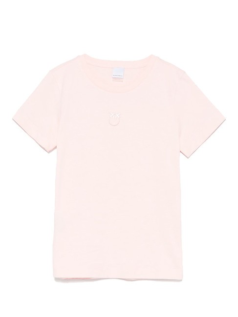 PINKO BUSSOLOTTO T-shirt con logo rosa-castano pallido - T-shirt e Top Donna