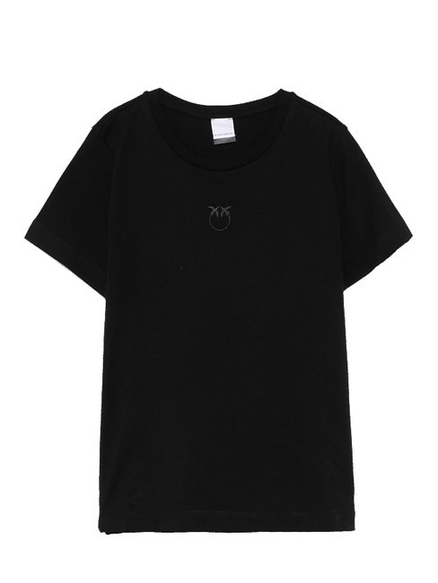 PINKO BUSSOLOTTO T-shirt con logo nero limousine - T-shirt e Top Donna