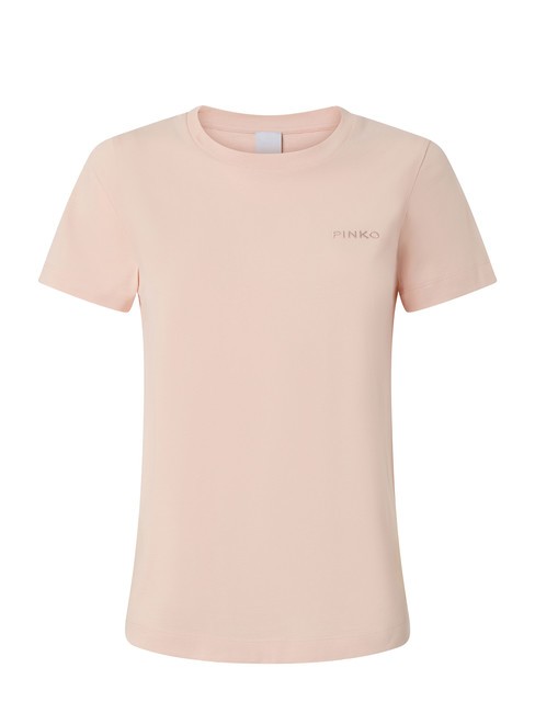 PINKO START T-shirt con logo rosa-castano pallido - T-shirt e Top Donna